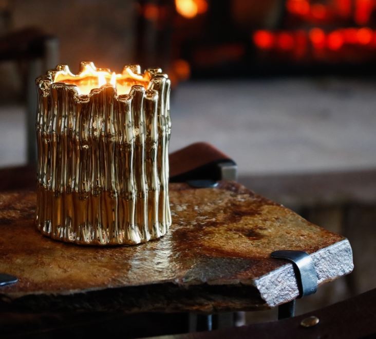 Gold / Silver Bamboo Candle