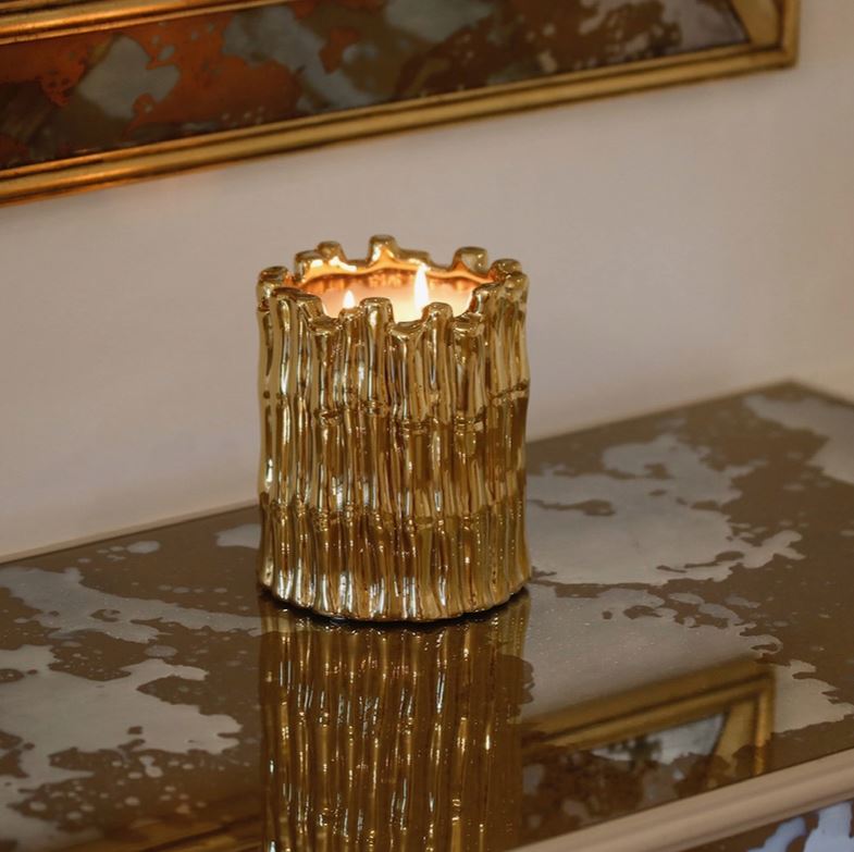 Gold / Silver Bamboo Candle