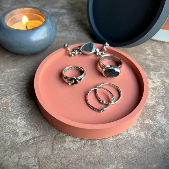 Cement Round Tray/Coaster/Trinket Tray