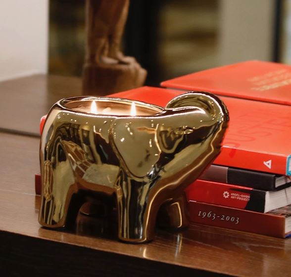 Elephant 3-Wick Collection (Gold/Silver/Black/White)