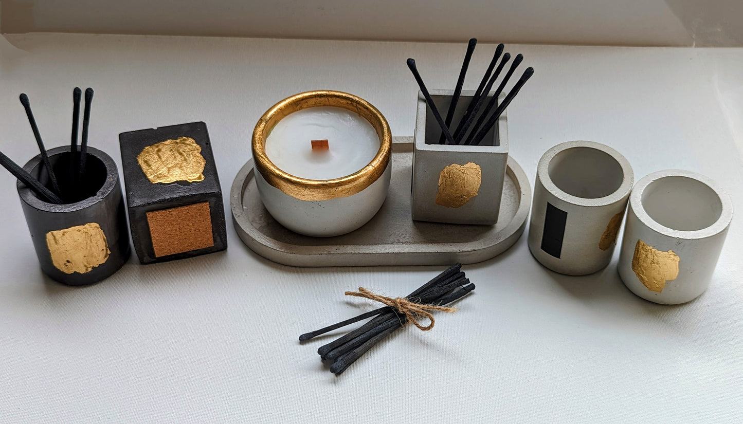 Match Striker | Concrete Match Holder | Modern Décor