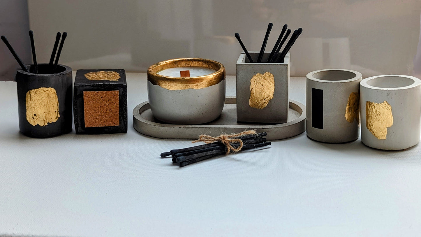 Match Striker | Concrete Match Holder | Modern Décor
