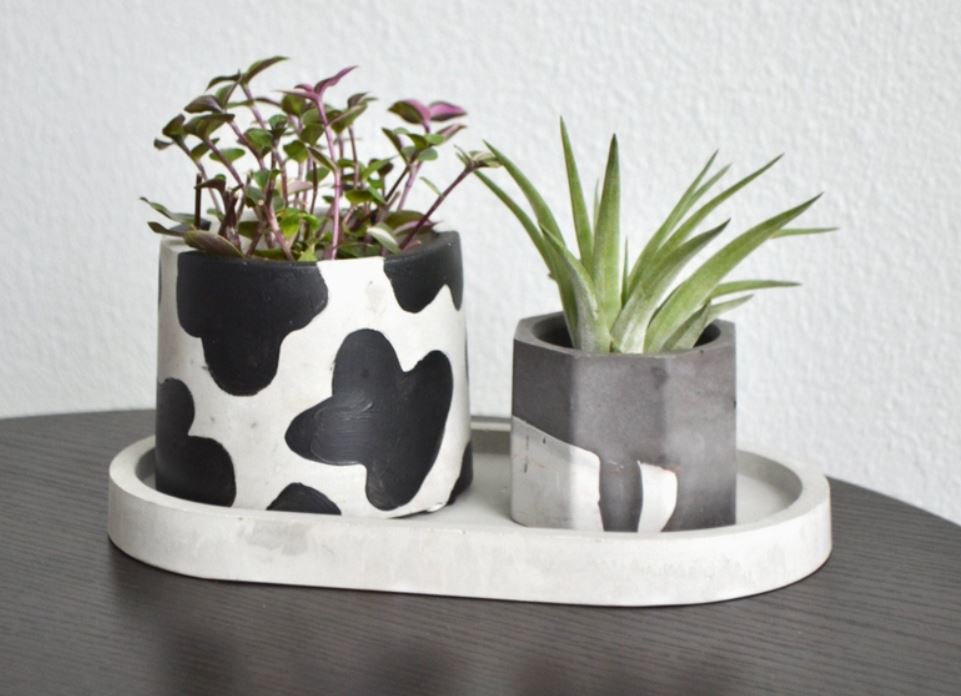 Cement Oval Tray / Trinket Tray - Modern Décor
