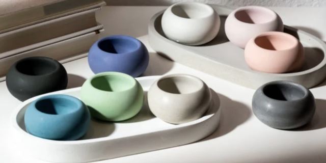 2 1/2 inch Cement Tealight Candle Holder