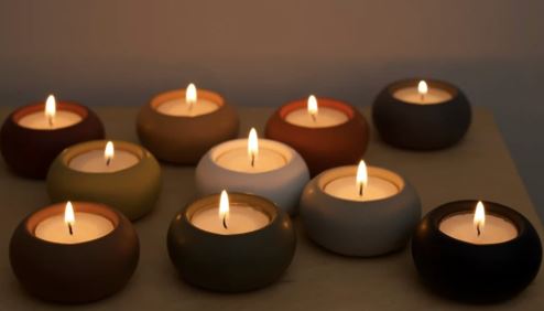 2 1/2 inch Cement Tealight Candle Holder