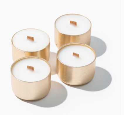 Chic Metallic Tealights: Gold, Copper, Matte Black & White