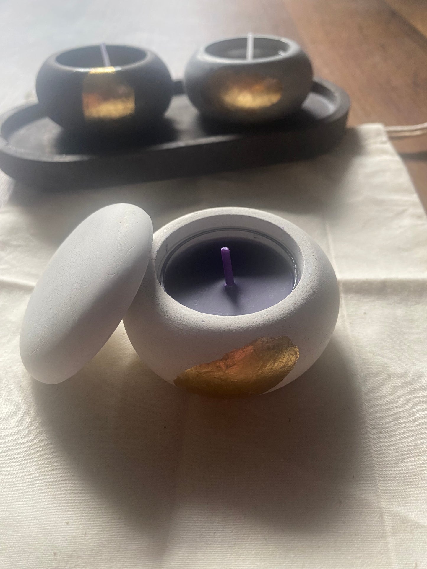 2 1/2 inch Cement Tealight Candle Holder