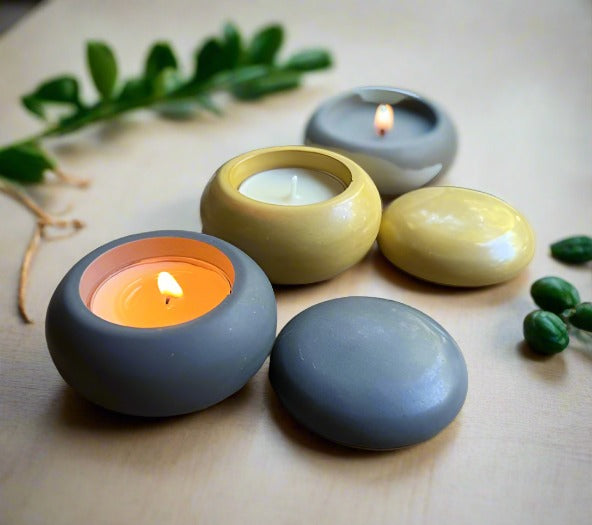 2 1/2 inch Cement Tealight Candle Holder