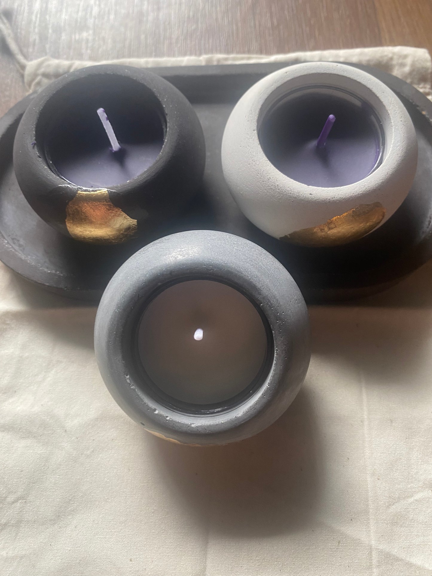2 1/2 inch Cement Tealight Candle Holder