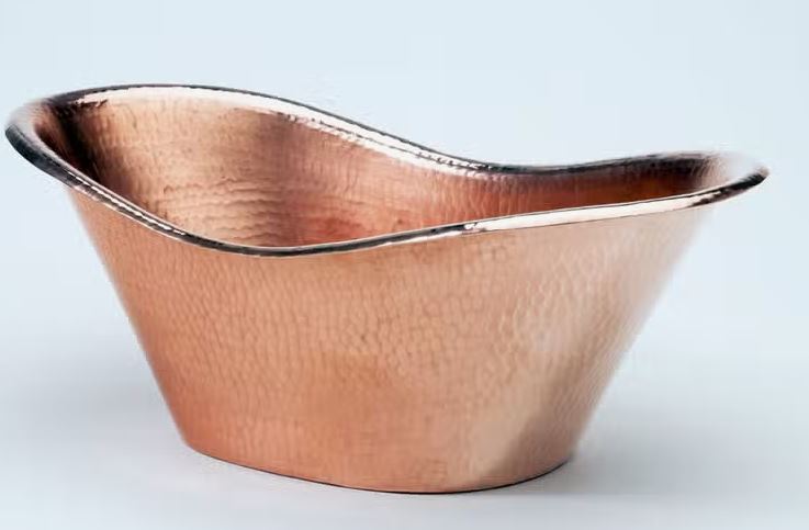 Cradle Oval Ice Bucket | Copper Ice Bucket | Hammered Copper