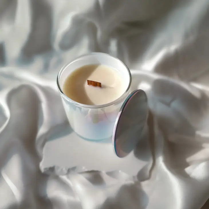 Scented White Iridescent/Holographic Candle