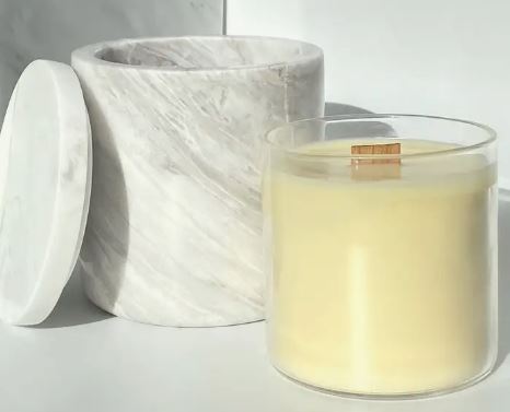 Candle REFILLS 100% Natural Soy Wax With Crackling Wood Wick